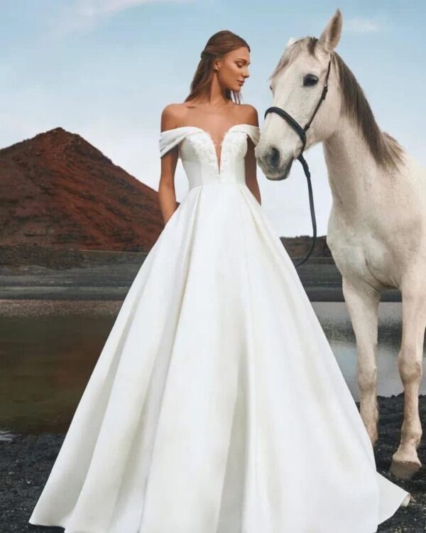 Vestido mikado pesado Pronovias