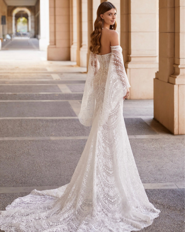 Vestido Rosa Clará con magas desmontables